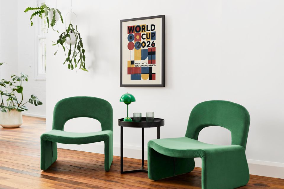 World Cup 2026 Poster, Bauhaus Modern Soccer Print