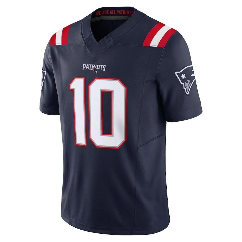 Drake Maye #10 Men's/Youth New England Navy Jersey Rivalries Collection Shirt