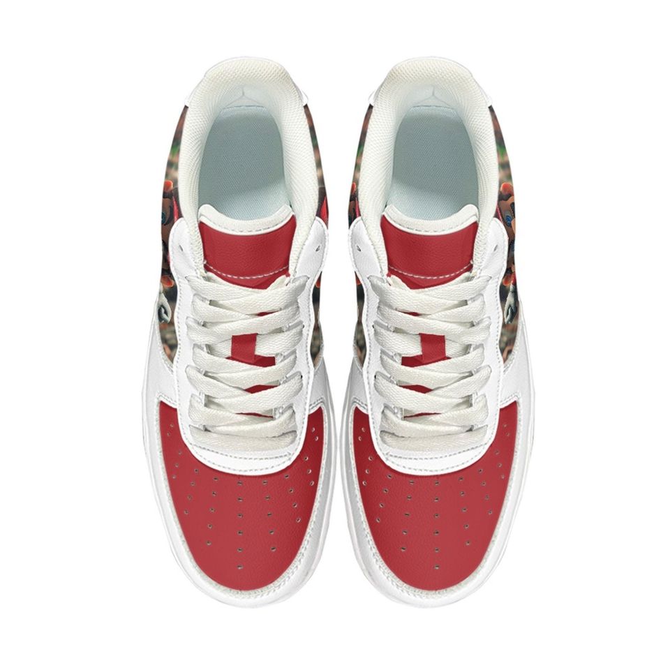 Super Mario Leather Low Top Sneakers for Kids, Men, Women