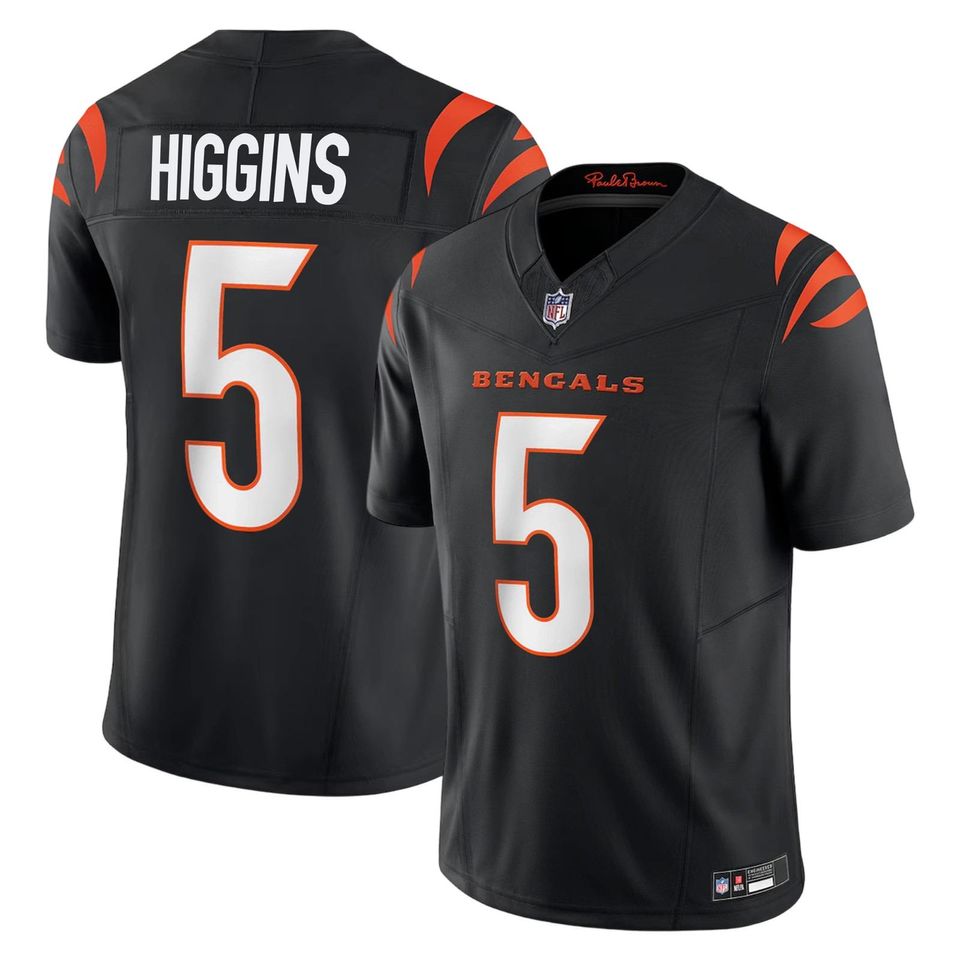 Personalized Cincinnati Bengals Jersey, Custom Name & Number, #5 Tee Higgins Limited Player Jersey