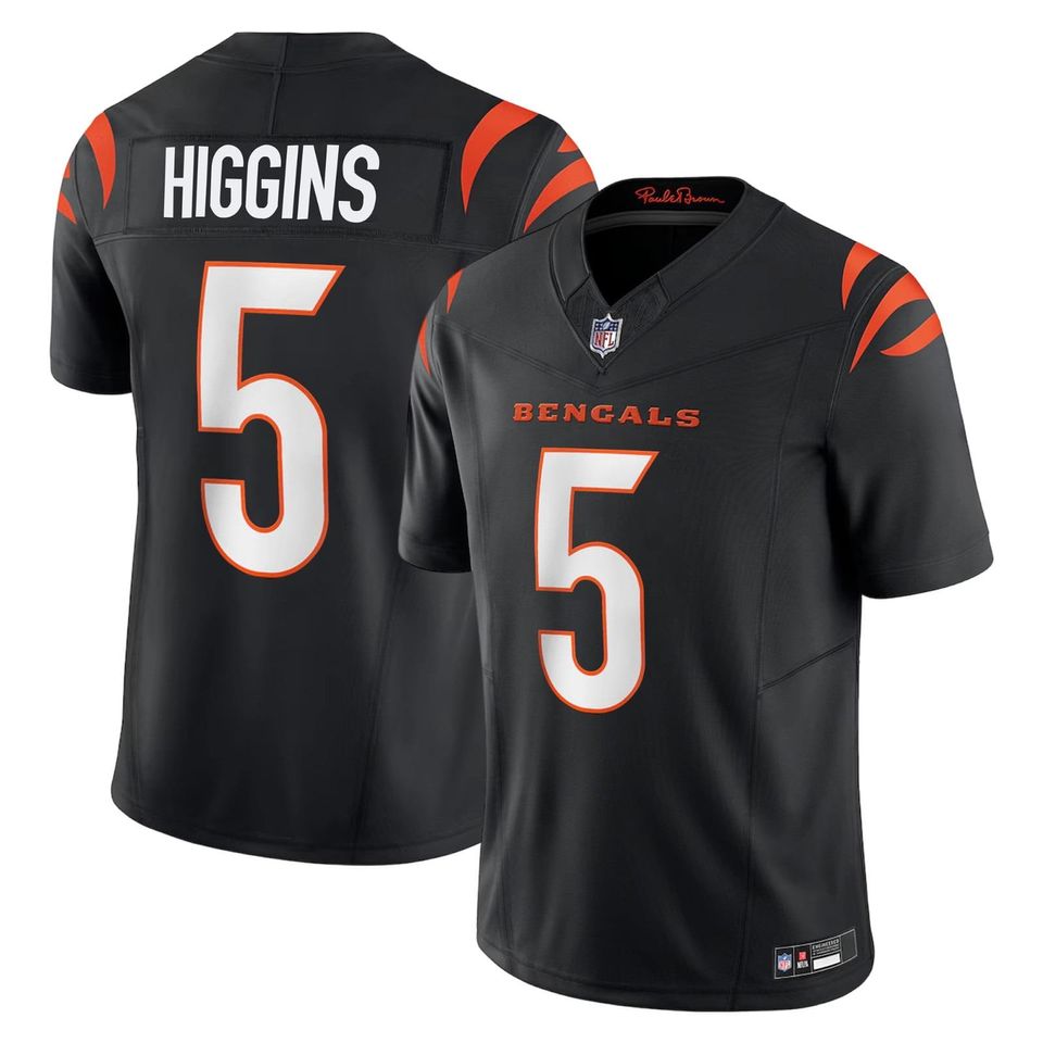 Personalized Cincinnati Bengals Jersey, Custom Name & Number, #5 Tee Higgins Limited Player Jersey