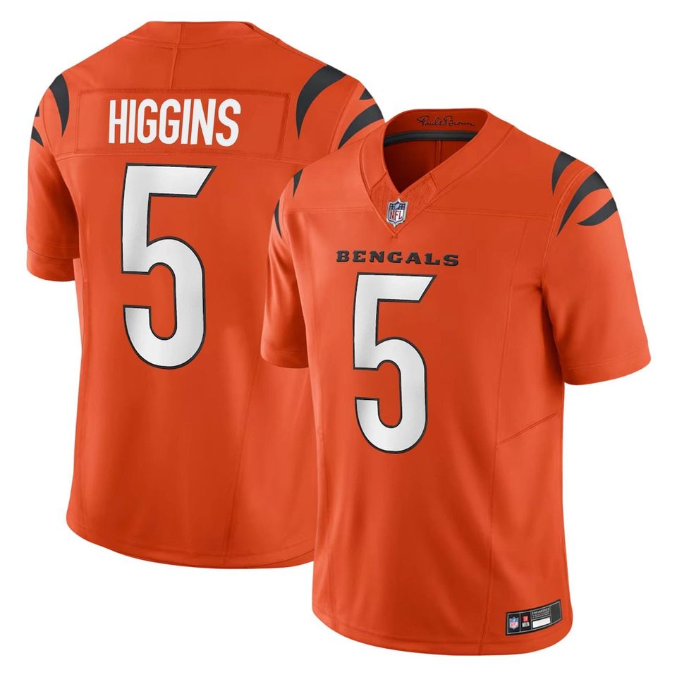 Personalized Cincinnati Bengals Jersey, Custom Name & Number, #5 Tee Higgins Limited Player Jersey