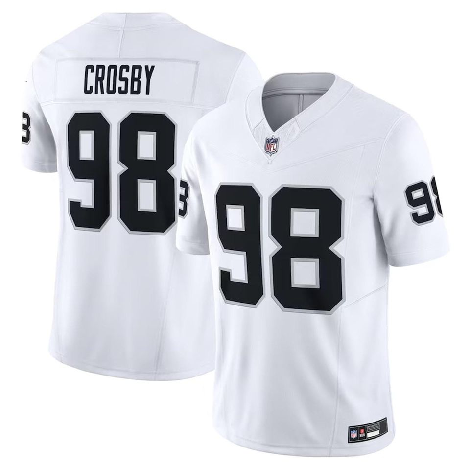 Personalized Raiders Jersey, Custom Name & Number, #98 Maxx Crosby Limited Player Jersey