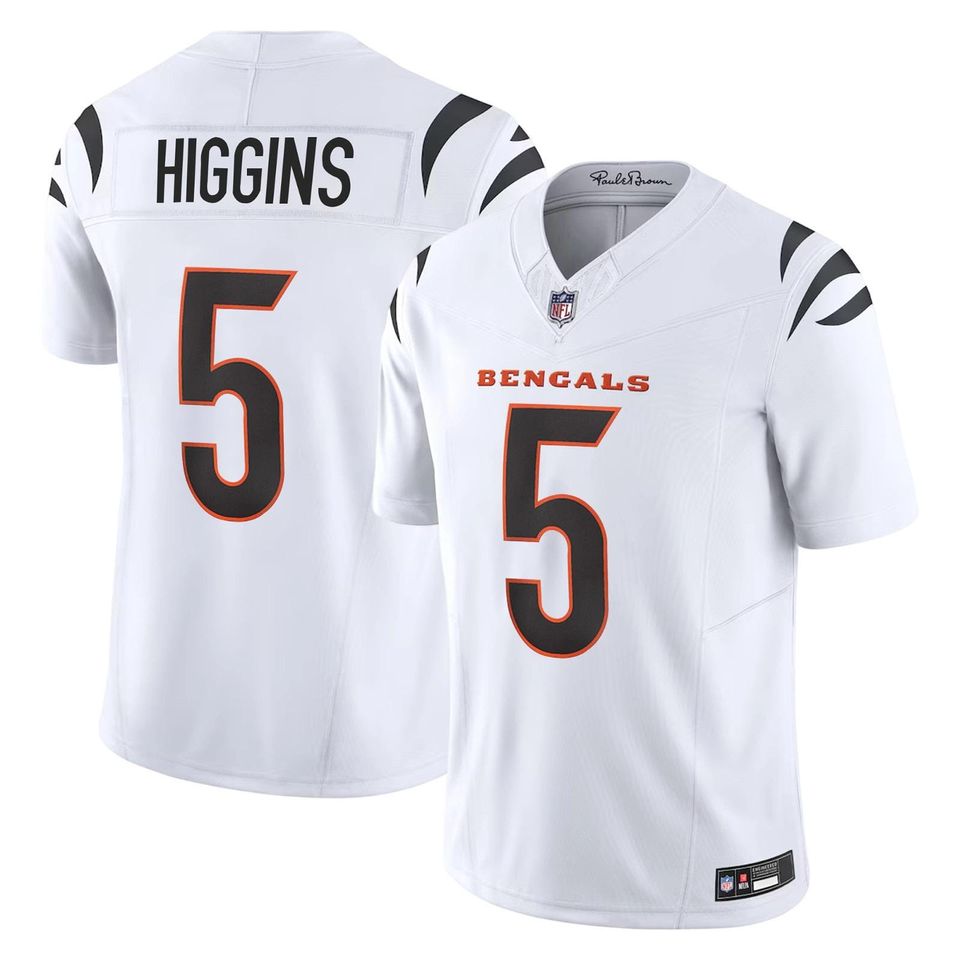 Personalized Cincinnati Bengals Jersey, Custom Name & Number, #5 Tee Higgins Limited Player Jersey