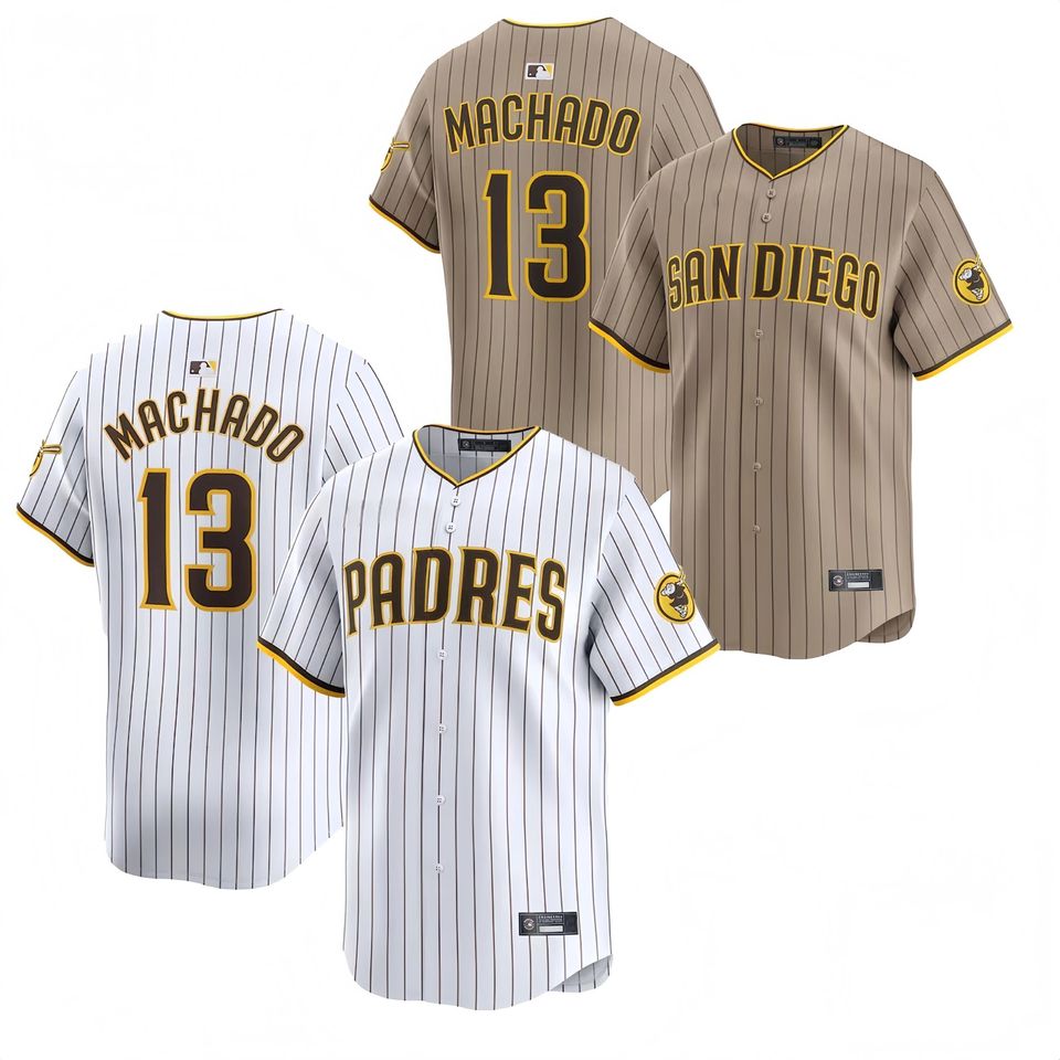 PersonalizedSan Diego Padres , Custom Name & Number, #13 Manny Machado Limited Player Jersey Gift