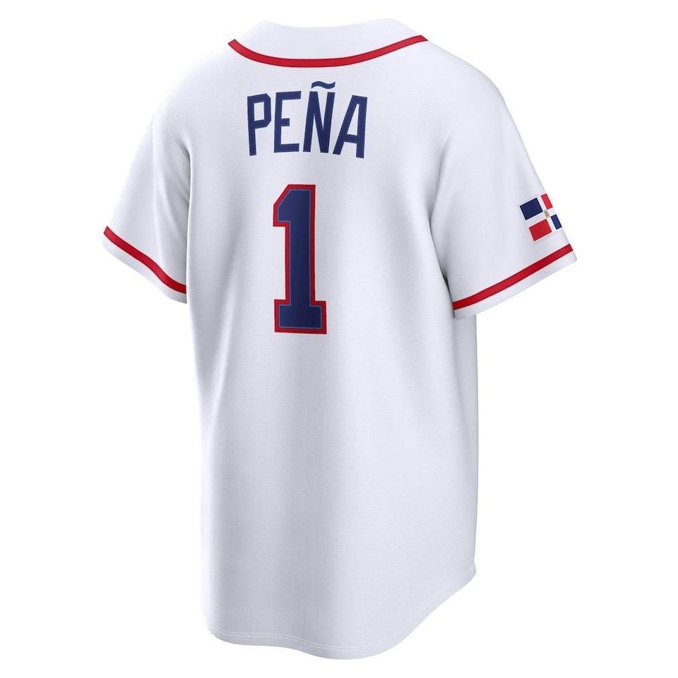 Jeremy Pea Dominican Republic Jersey,White 2026 World Baseball Classic