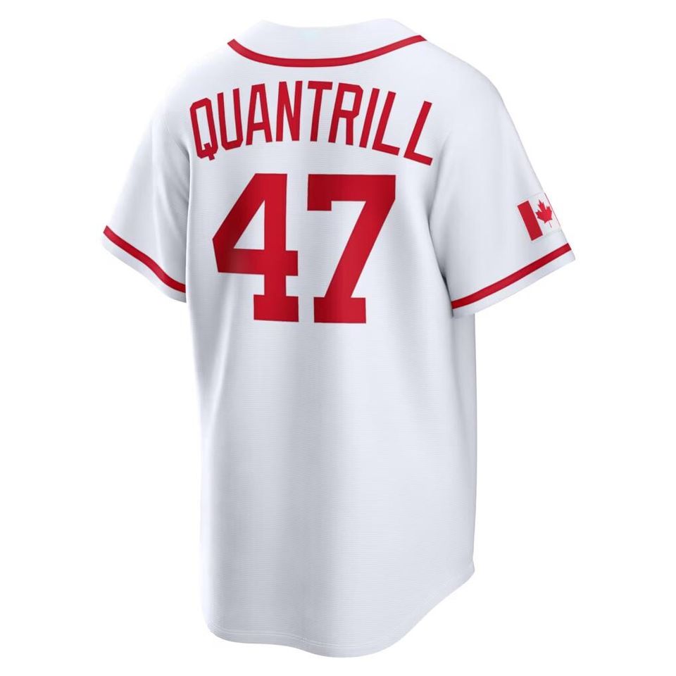 Canada  Baseball Jersey#47 Cal Quantrill,Men's/Youth White 2026 World Baseball Classic