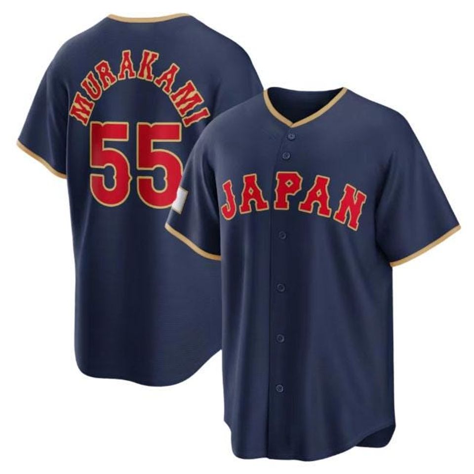 Munetaka Murakami #55 WBCC Japan Baseball Jersey Navy Fan Shirt Man's Youth