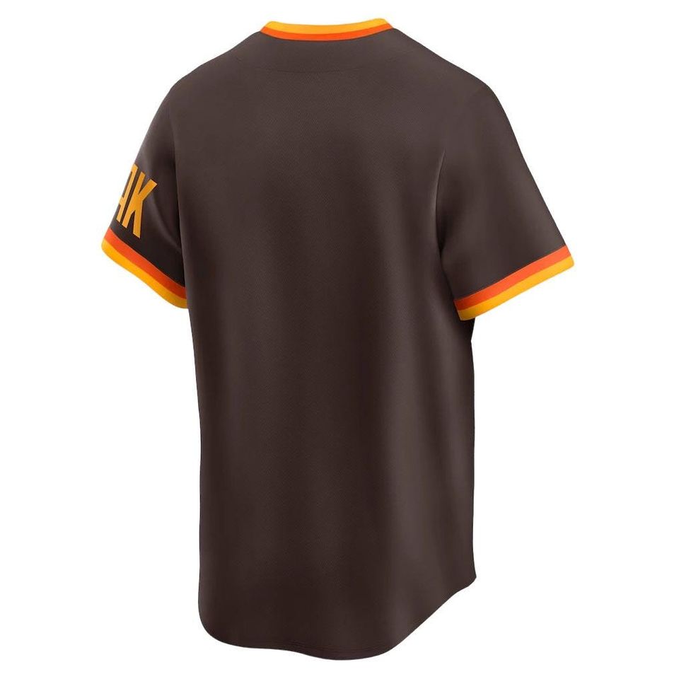 San Diego Inspired Baseball Team Jersey, Customized Name & Number Brown Cooperstown  Shirt