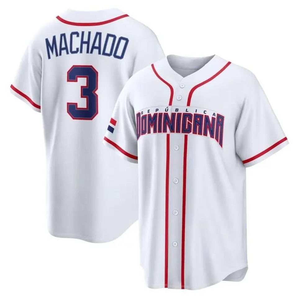 Custom Men's/Youth Dominicana Team Jersey  2026 World Baseball White Fan Personalized Name Number Shirt