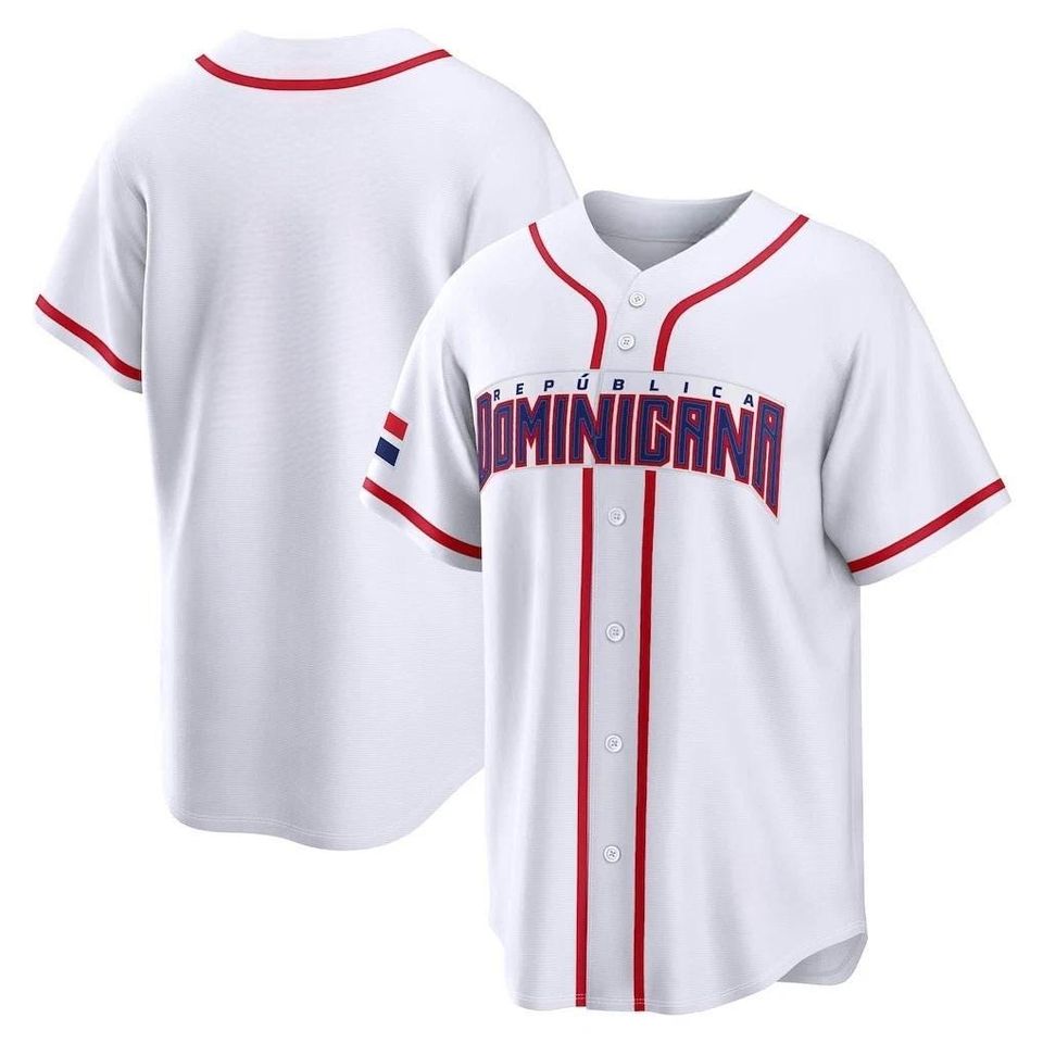 Custom Men's/Youth Dominicana Team Jersey  2026 World Baseball White Fan Personalized Name Number Shirt