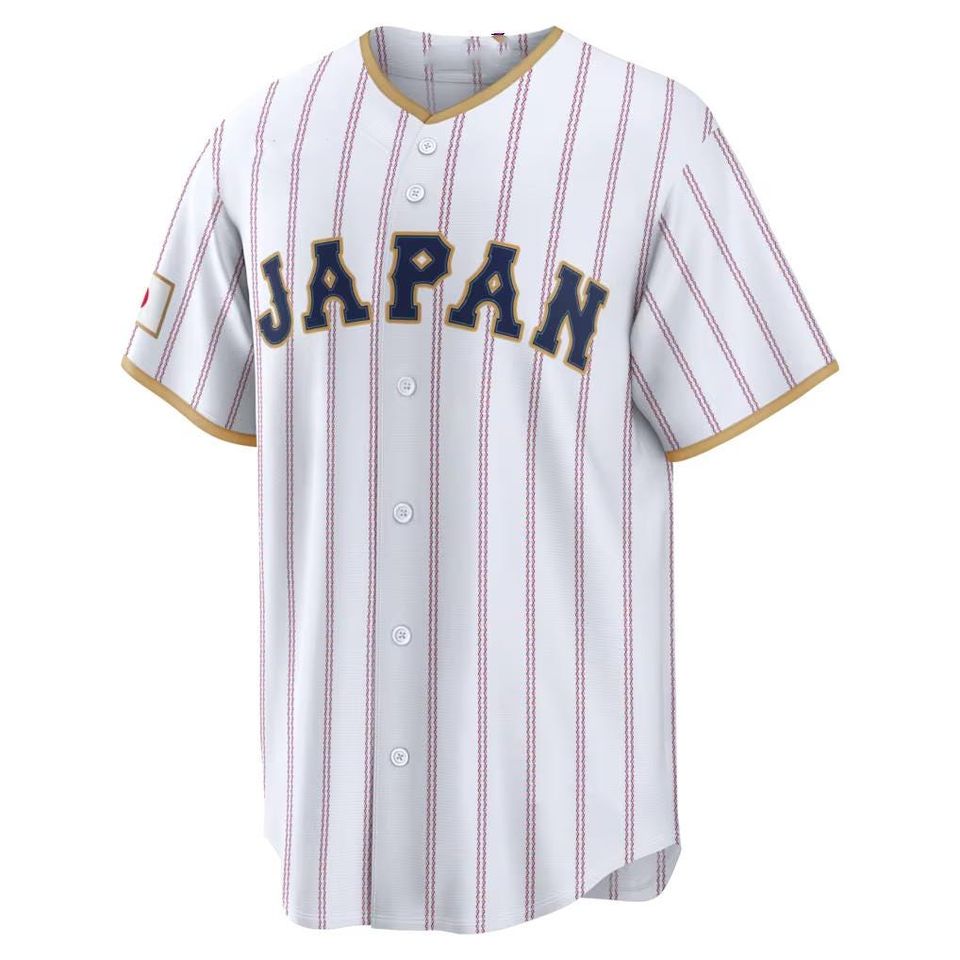 Munetaka Murakami Japan Baseball Jersey, White Pinstripe Fan Shirt