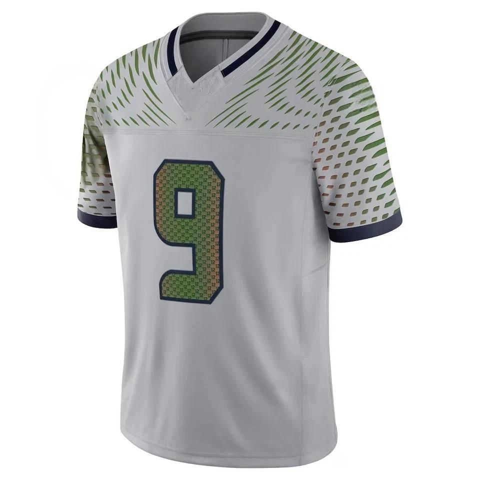Men's Seattle Jersey #9 Kenneth Walker III Wolf Gray Game Limited Football Shirt