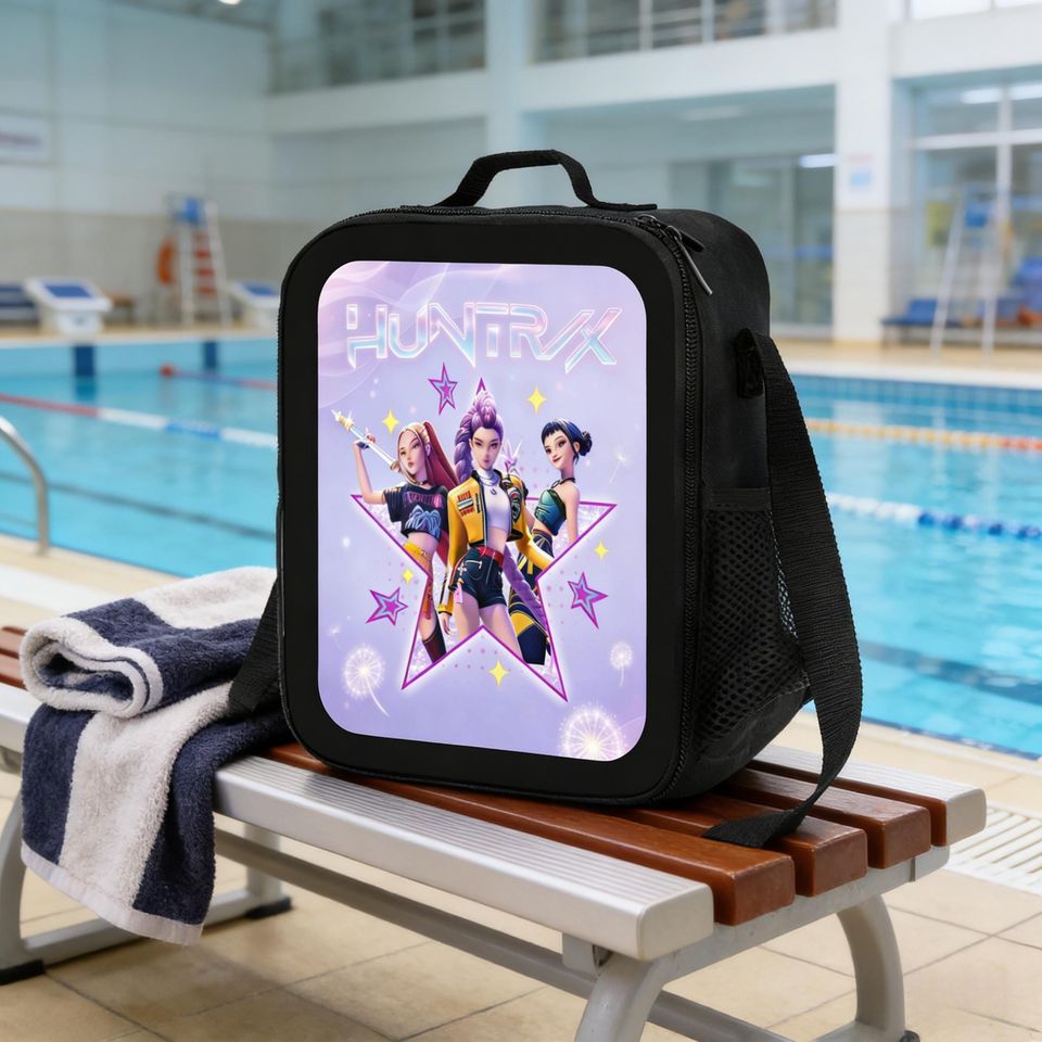 Demon Hunters Huntrix Lunch Bag, Kpop Insulated Lunch Box for Stans