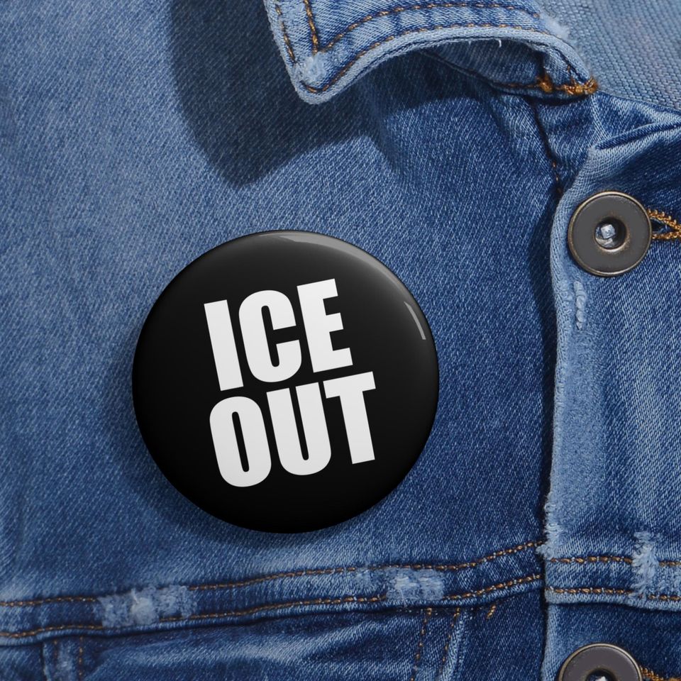 Ice Out Pin Buttons | Frosted Crystal Pin