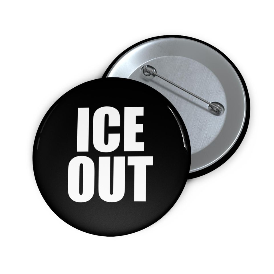 Ice Out Pin Buttons | Frosted Crystal Pin