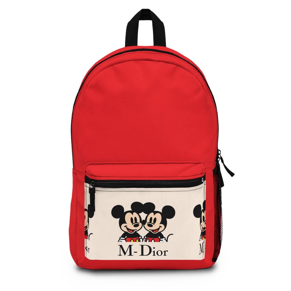 Cartoon Mouse Backpack, Cute Retro Character Print