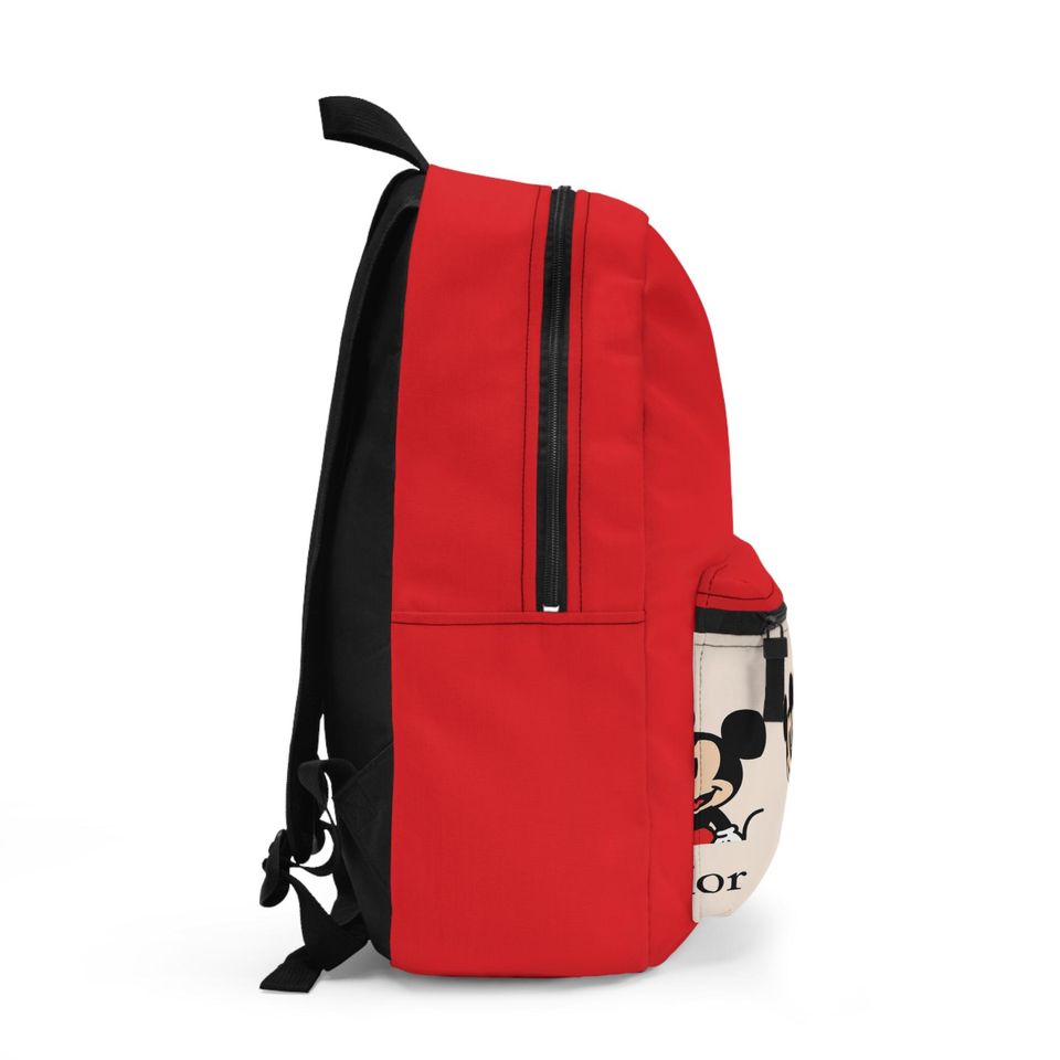 Cartoon Mouse Backpack, Cute Retro Character Print