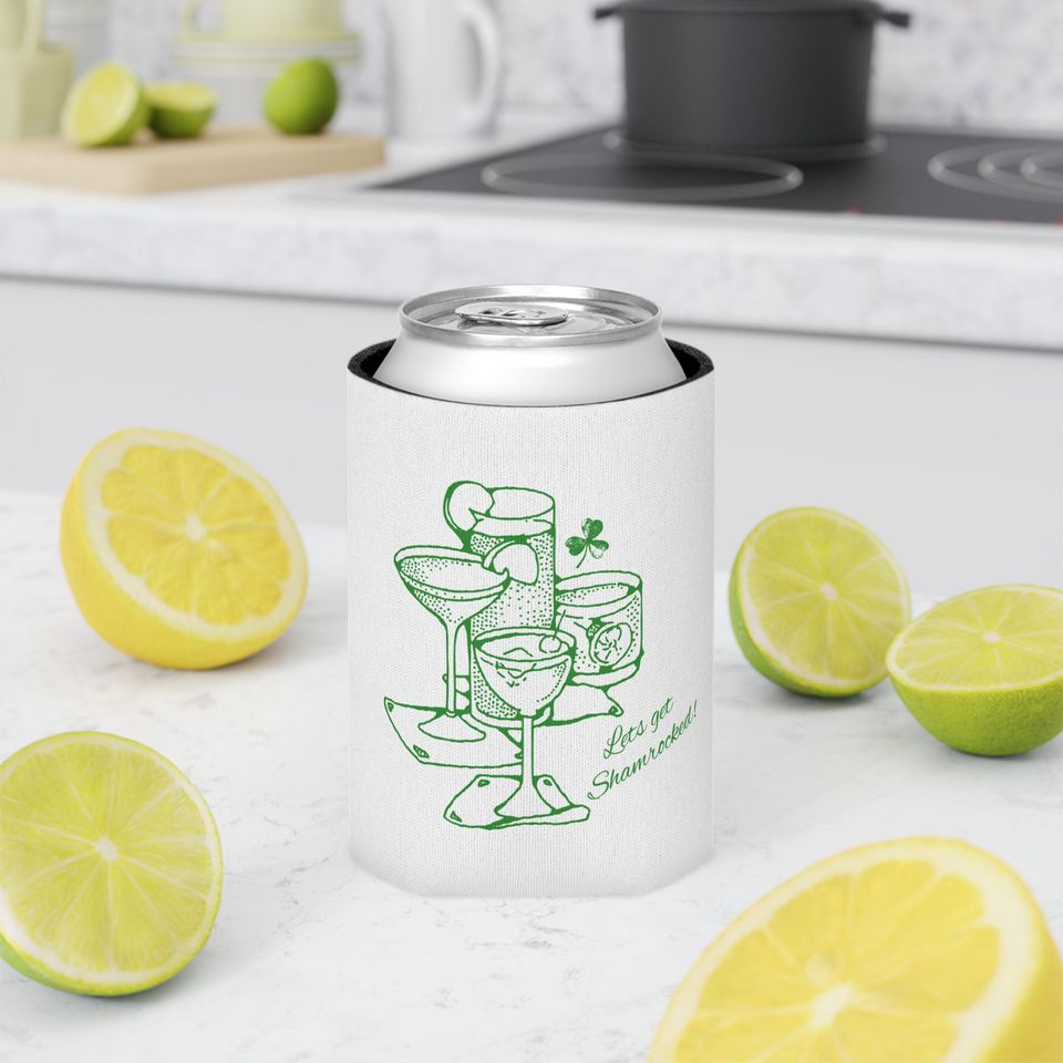 Let's Get Shamrocked Can Cooler | St. Patrick's Day Drink Can Koozie