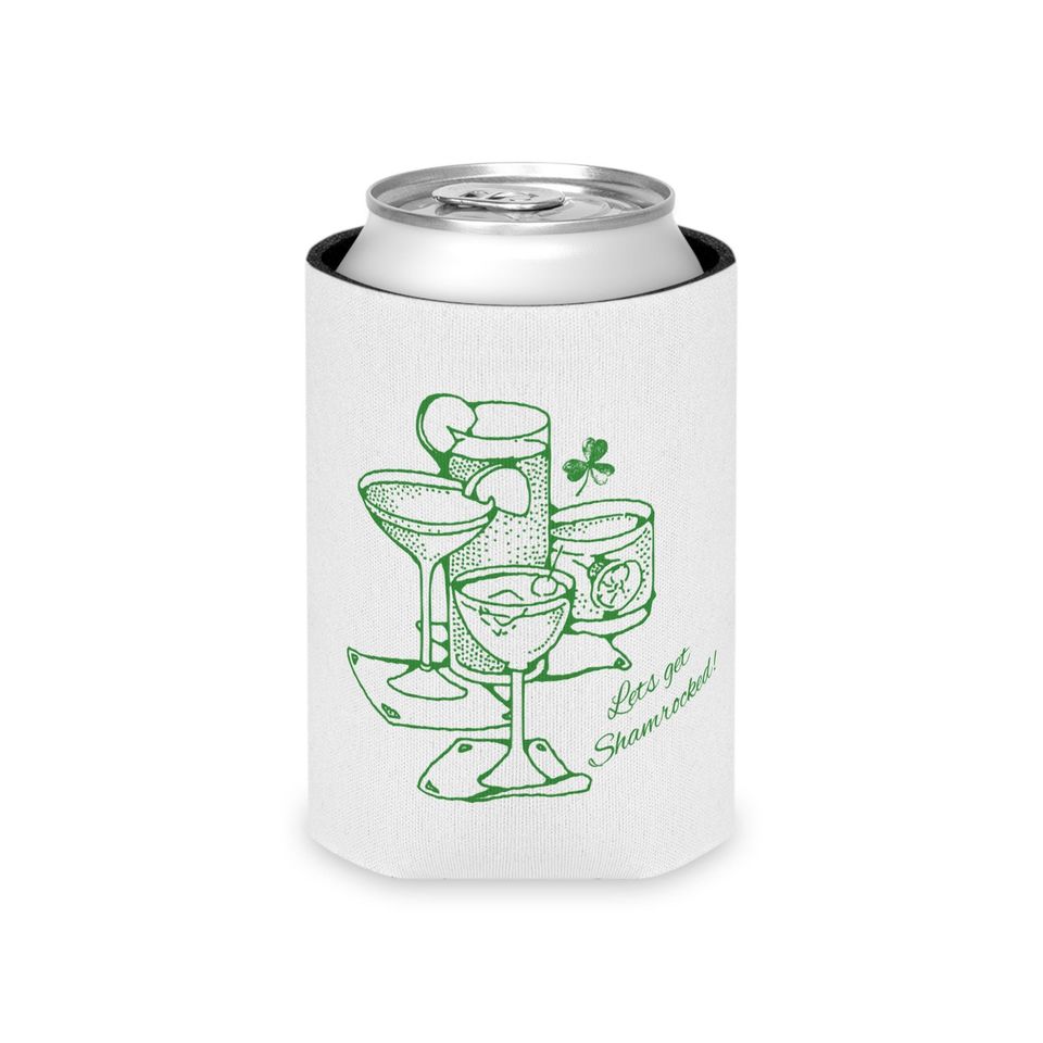 Let's Get Shamrocked Can Cooler | St. Patrick's Day Drink Can Koozie