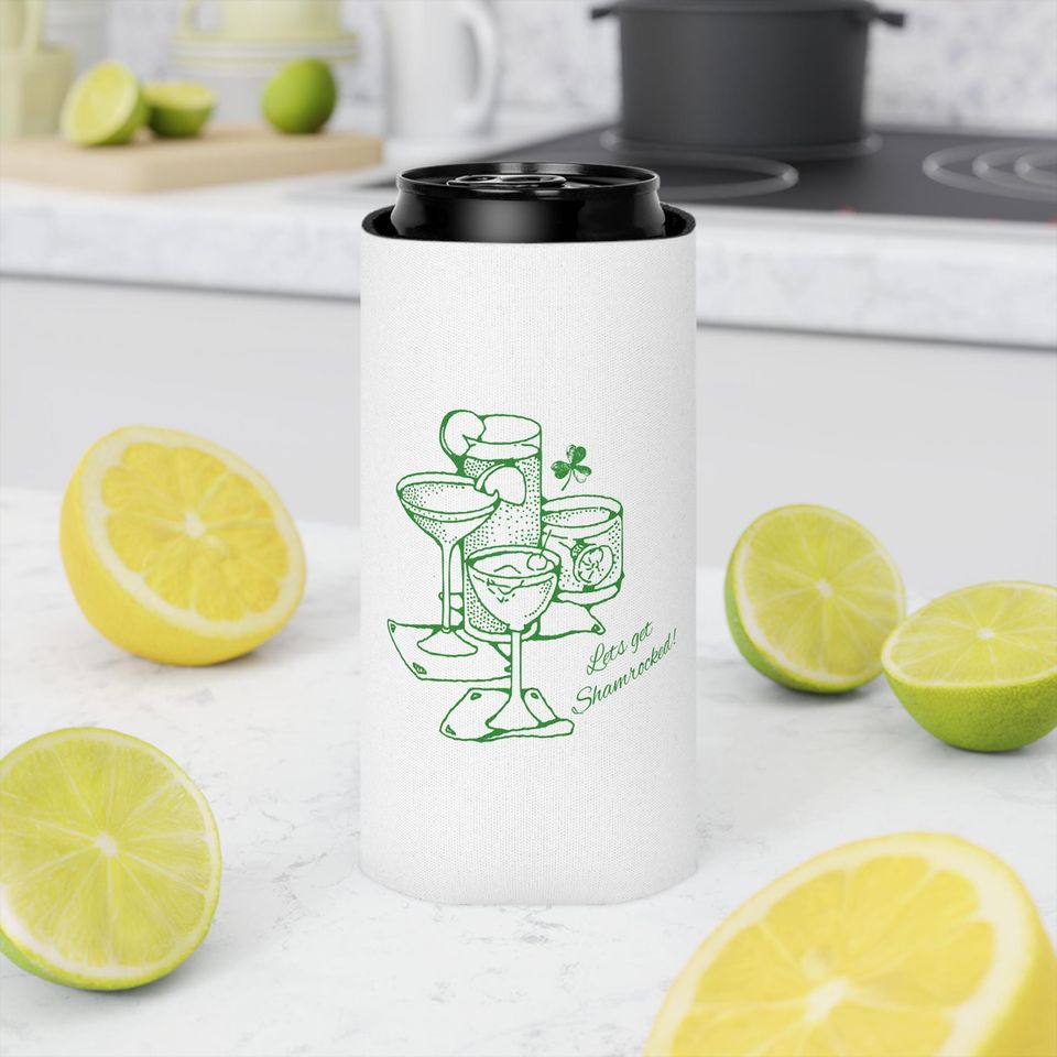 Let's Get Shamrocked Can Cooler | St. Patrick's Day Drink Can Koozie