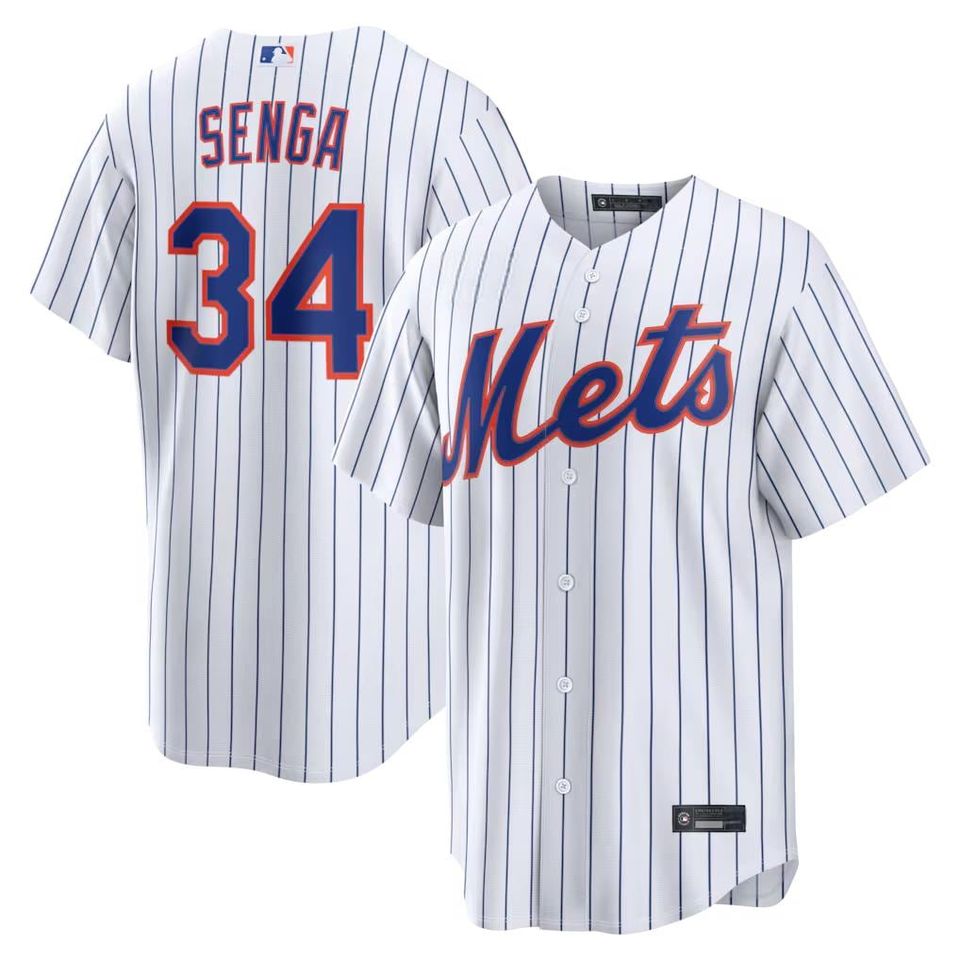 Personalized New York Mets White Jersey, Custom Name Number, Embroidered Gift