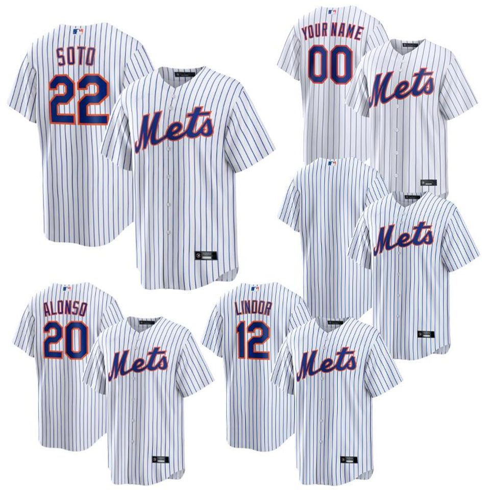Personalized New York Mets White Jersey, Custom Name Number, Embroidered Gift