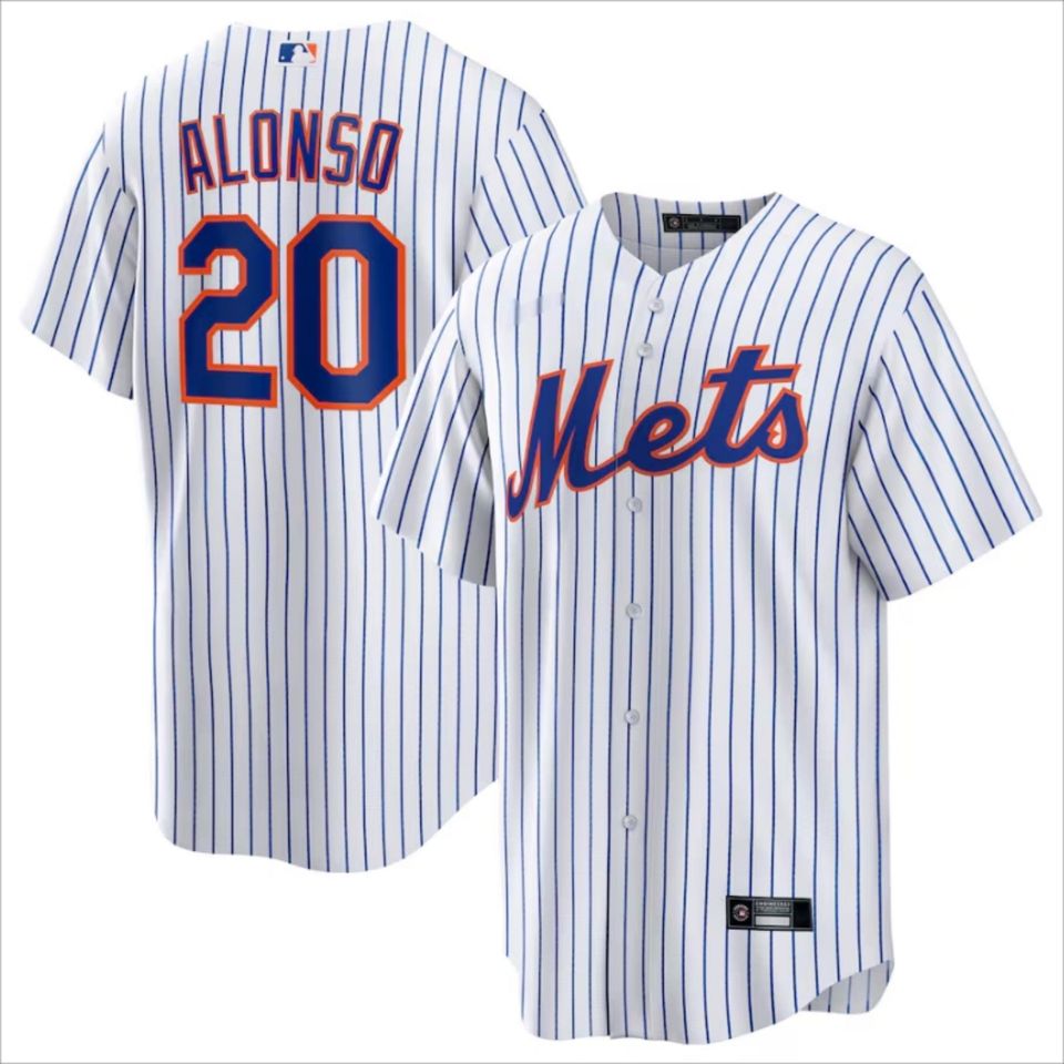 Personalized New York Mets White Jersey, Custom Name Number, Embroidered Gift