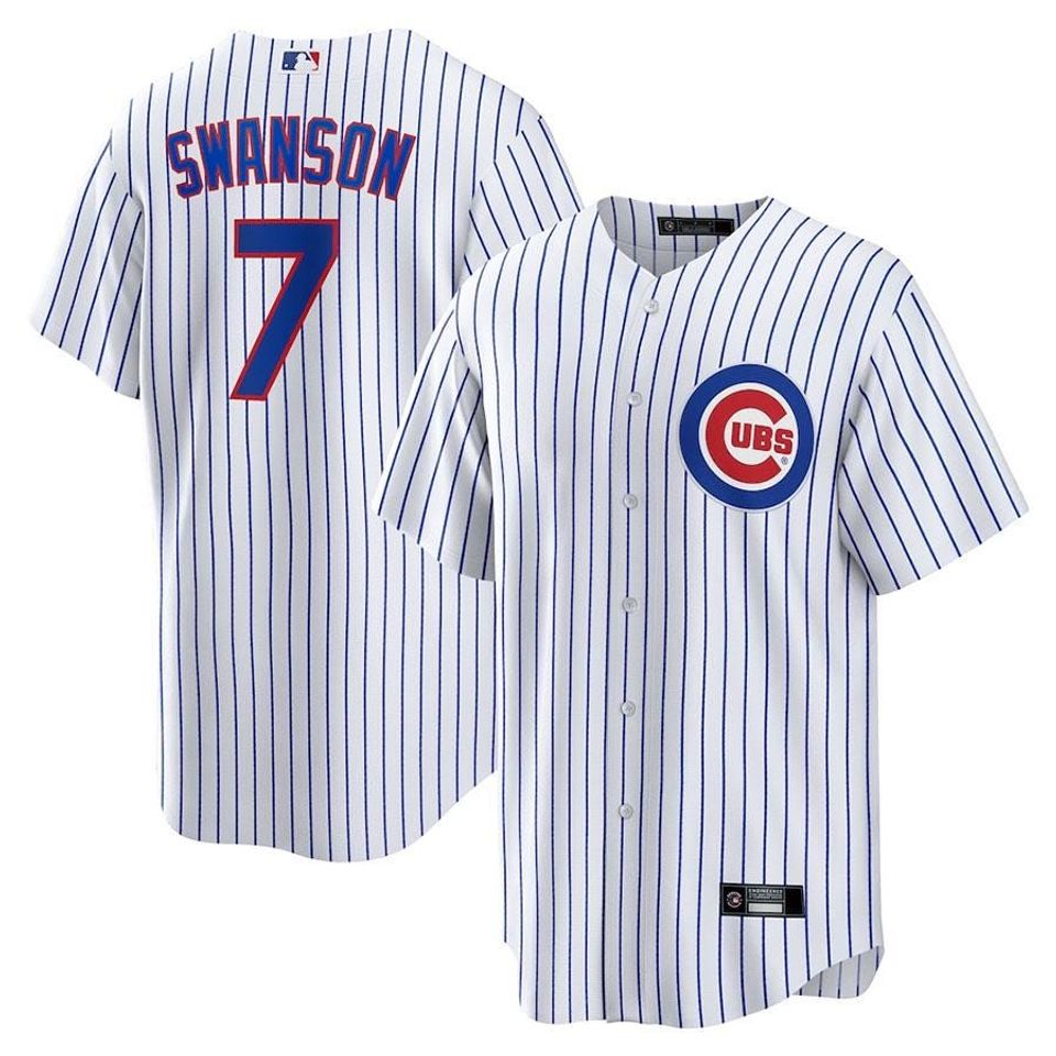 Personalized Chicago Cubs White baseball jersey, custom name and number