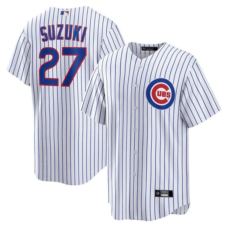 Personalized Chicago Cubs White baseball jersey, custom name and number