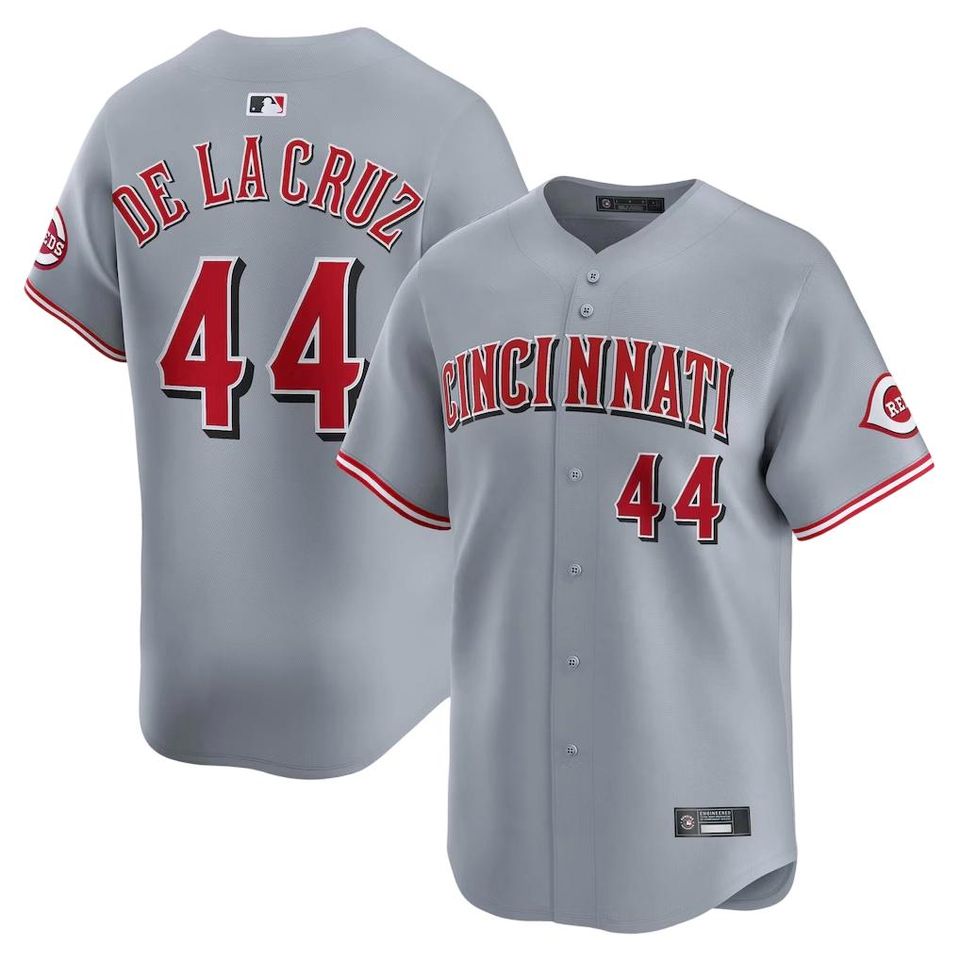 Custom Cincinnati Reds Gray Baseball Jersey, Personalized Name Number Fan Shirt