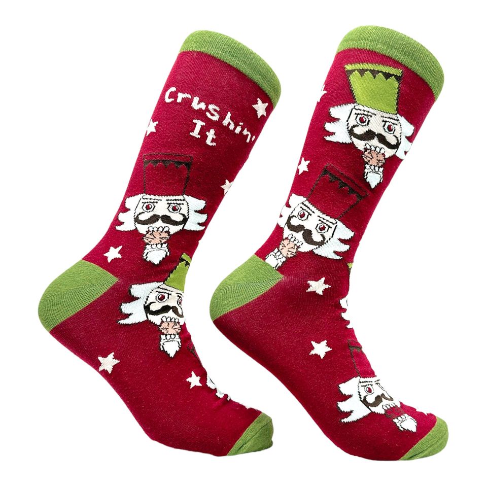 Funny Nutcracker Christmas Socks, Festive Unisex Socks