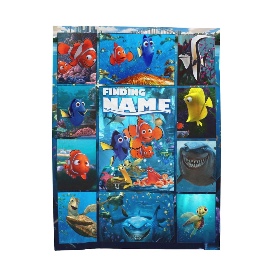 Finding Nemo Blanket Soft Gift, Bedding Nemo And Friends Blanket Decor, Nemo Dory Fleece Blanket