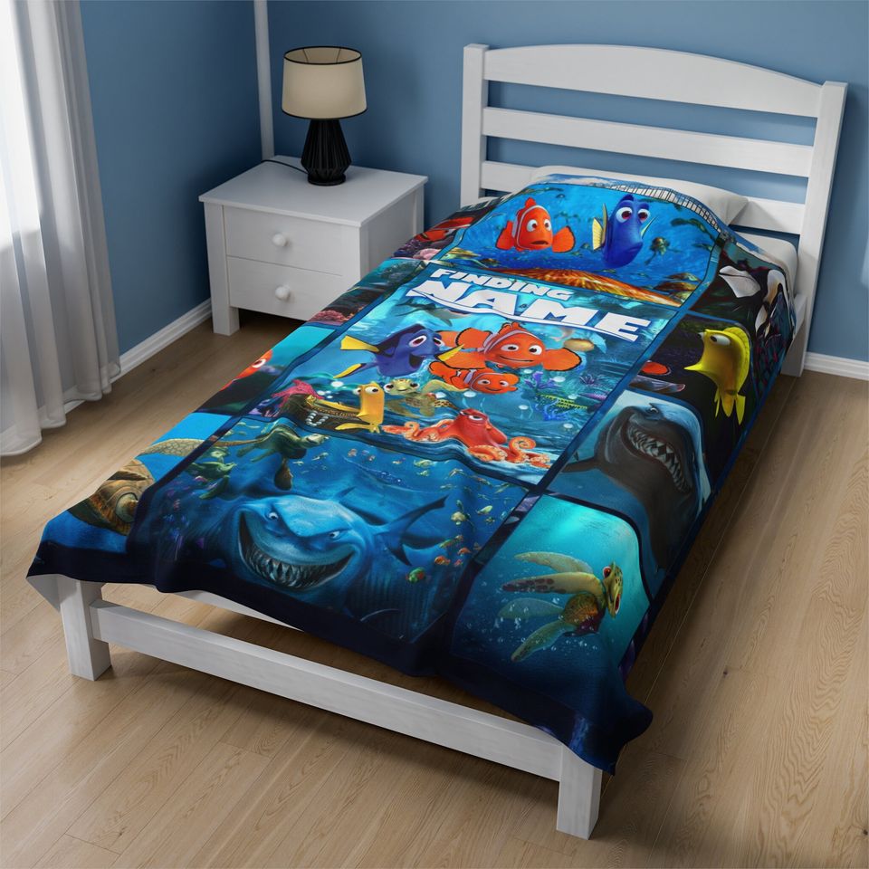 Finding Nemo Blanket Soft Gift, Bedding Nemo And Friends Blanket Decor, Nemo Dory Fleece Blanket
