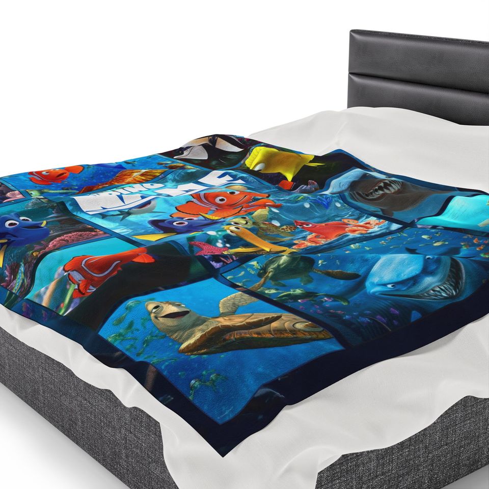 Finding Nemo Blanket Soft Gift, Bedding Nemo And Friends Blanket Decor, Nemo Dory Fleece Blanket