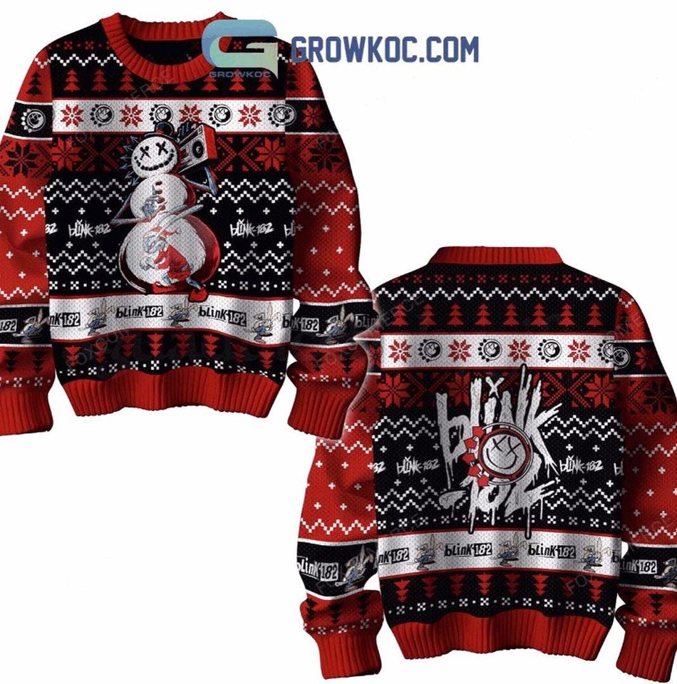 Blink Inspired Retro All The Small Things Ugly Christmas Sweater