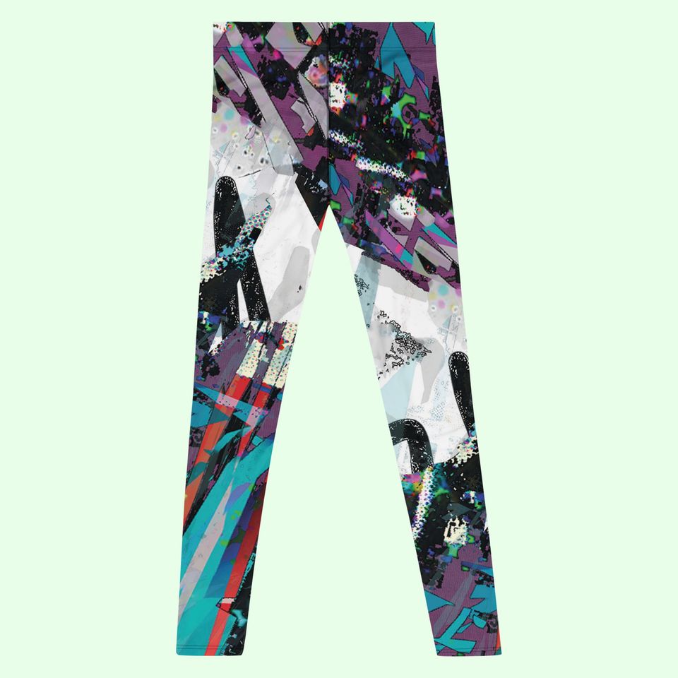 Graffiti glitch man leggings. Premium quality.