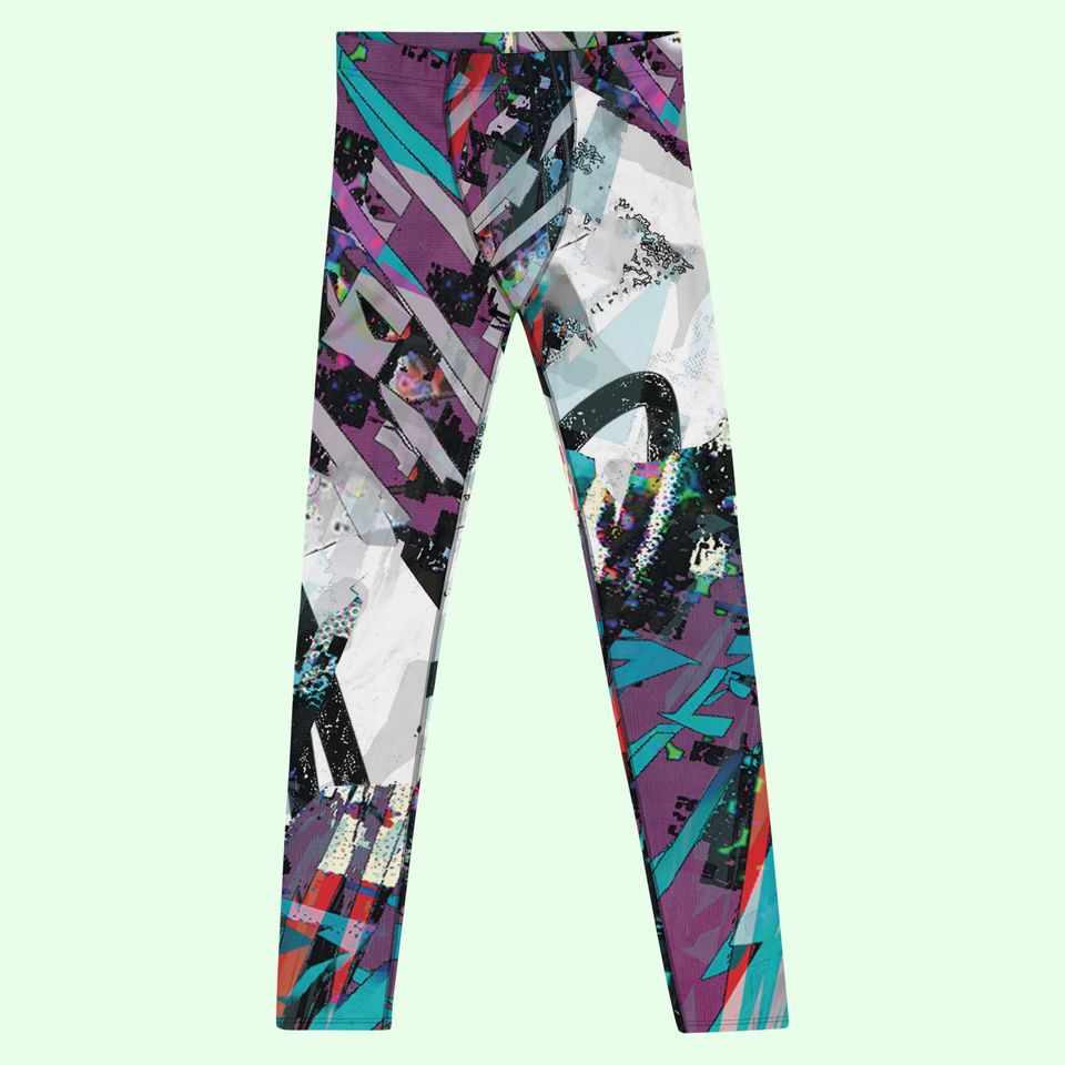 Graffiti glitch man leggings. Premium quality.