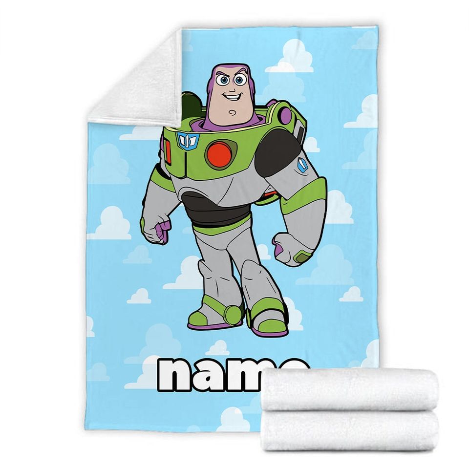 Personalized Name Disney Buzz Lightyear Fleece Blanket