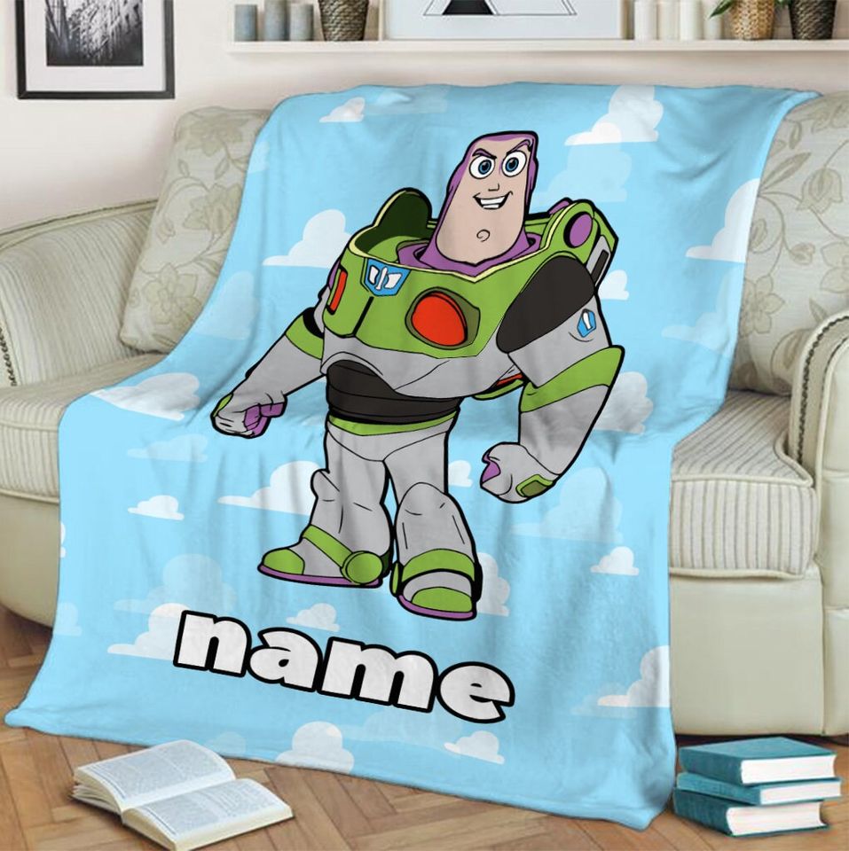 Personalized Name Disney Buzz Lightyear Fleece Blanket