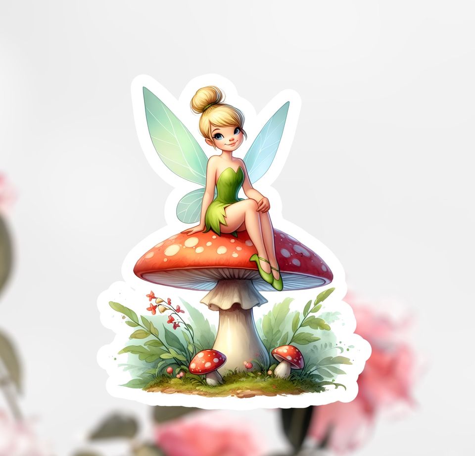 TinkerBell Sticker, Cartoon Disney Sticker Decal, Peter Pan Sticker