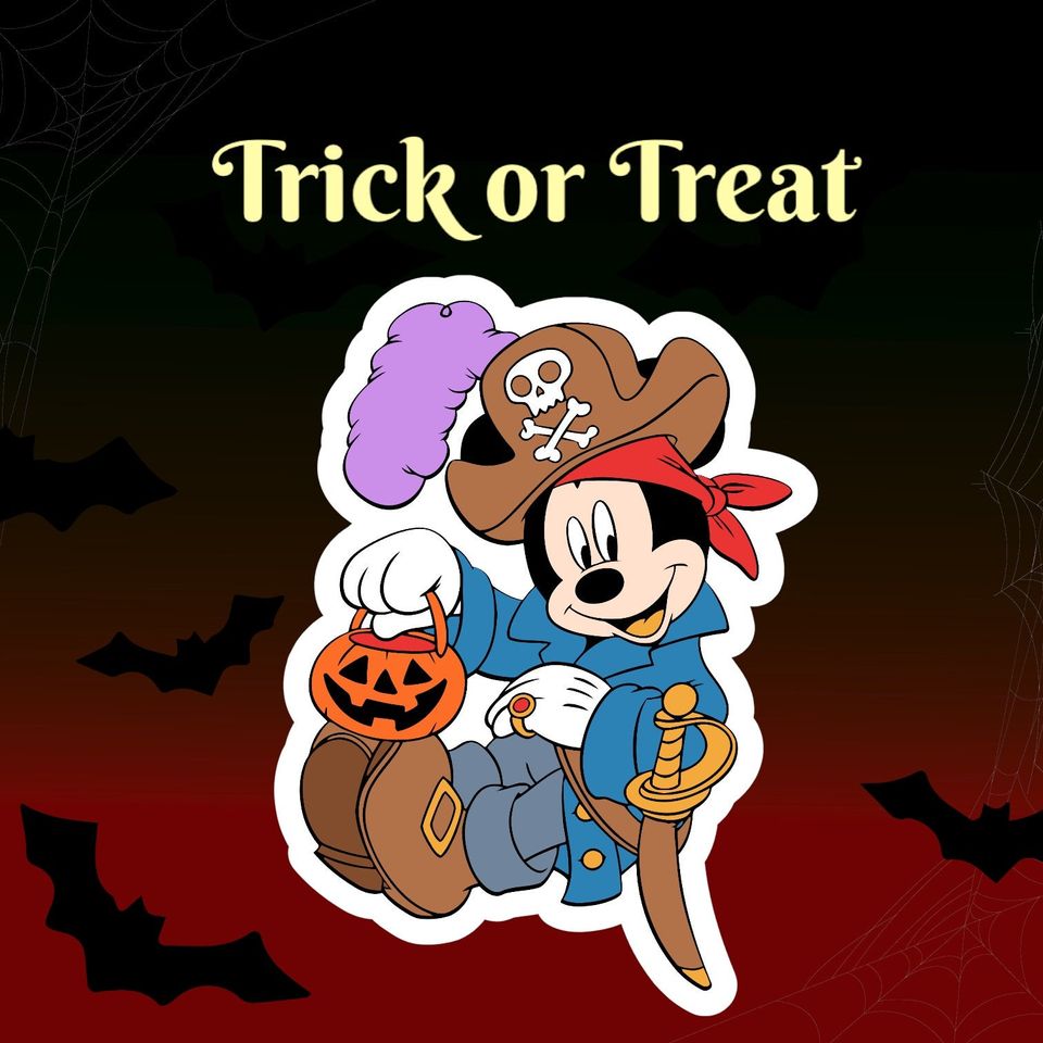 Cute Halloween Mickey Mouse Sticker, Disney Sticker Decal