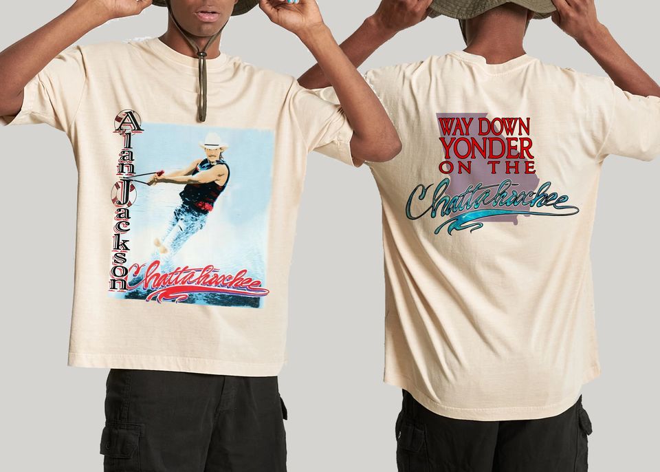 1992 Alan Jackson Way Down Yonder On The Chattahoochee T- Shirt, Alan Jackson Tee