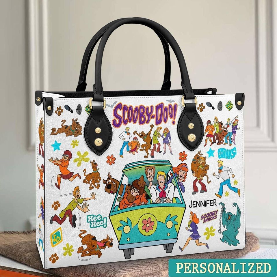 Scooby Doo Leather Handbag, Scooby Dog Bag, Leather Shoulder Bag