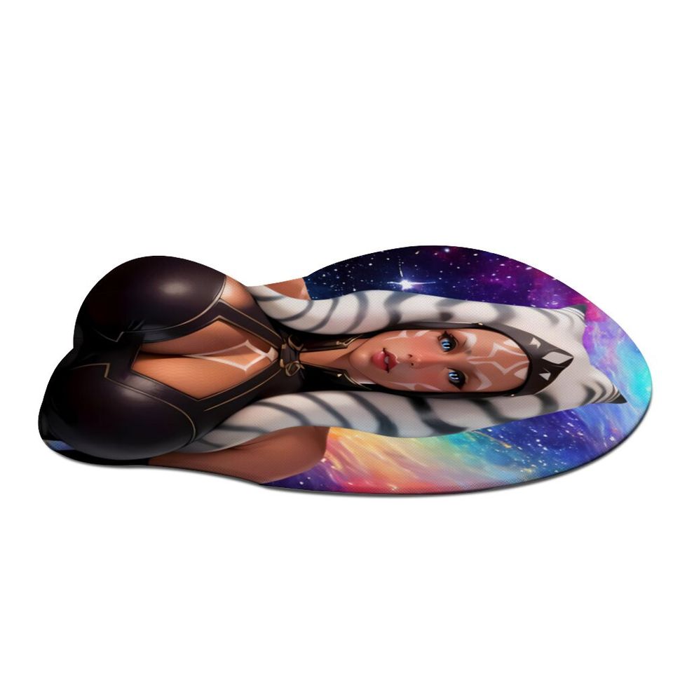 Ahsoka Inspired Oppai Mousepad with Wrist Support Silicone Mouse Pad