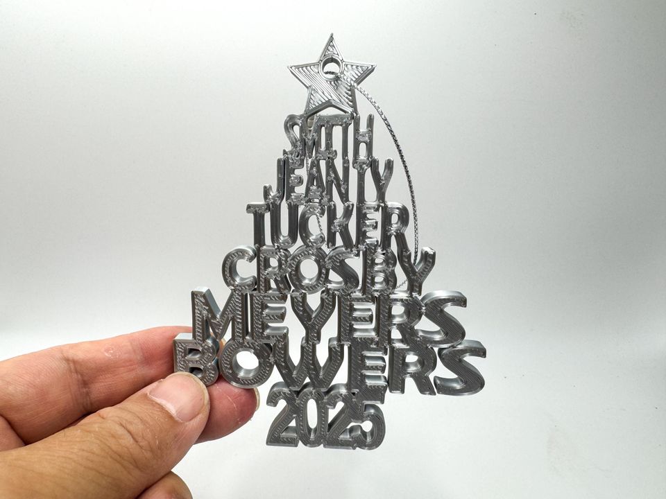 2025 Las Vegas Raiders 3D Printed Christmas Tree Ornament