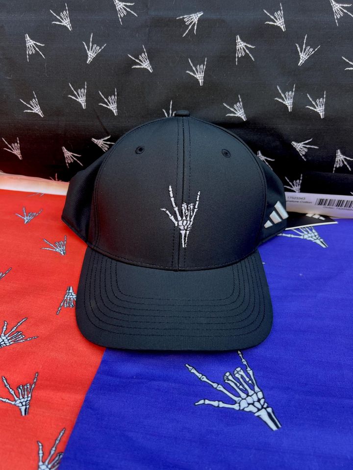 ASL Skeleton ILY Hand baseball cap