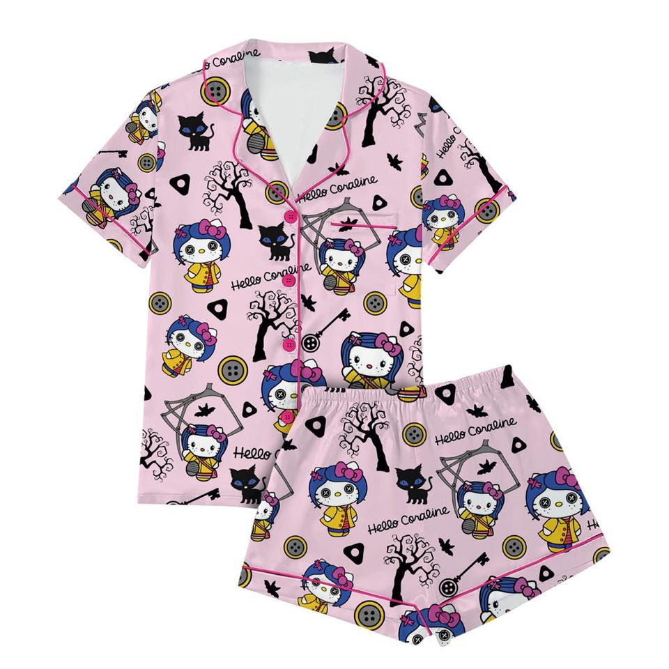 Coraline Halloween Pajamas Set Short