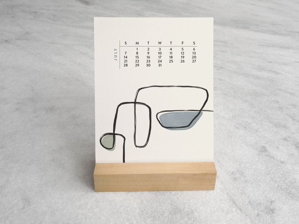 Mid-Century Modern 2024 Desk Calendar