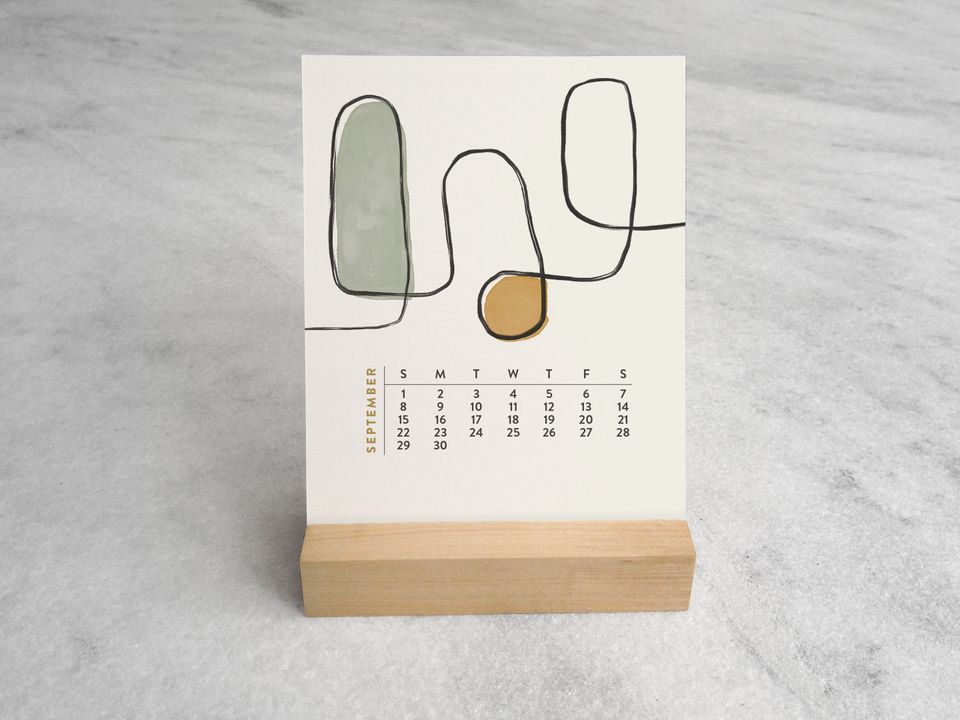Mid-Century Modern 2024 Desk Calendar